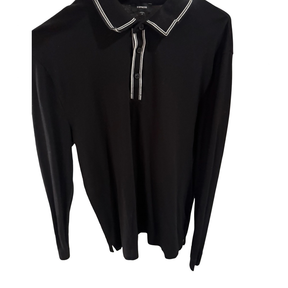 Black Long Sleeve‎ Polo Shirt - Medium